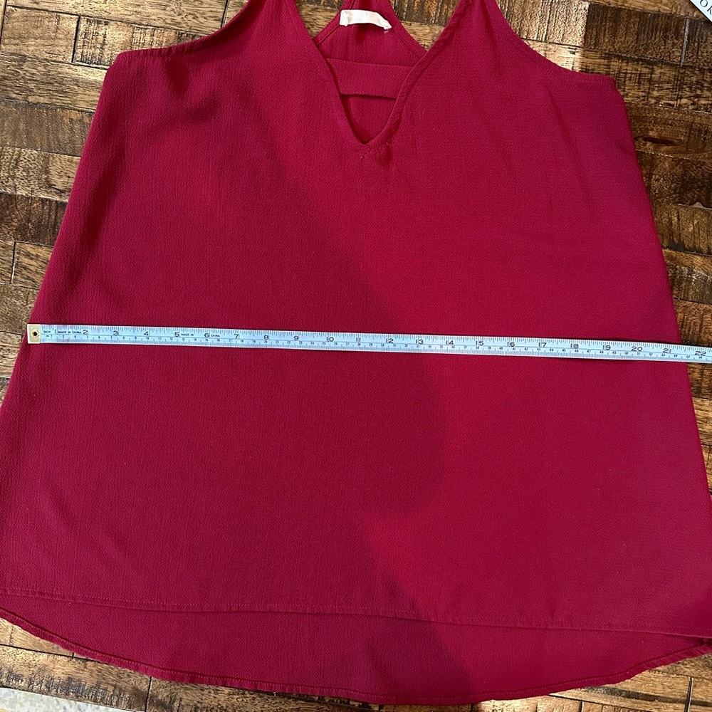 Adrienne Top Size: Small Color:Maroon - Picture 8 of 10